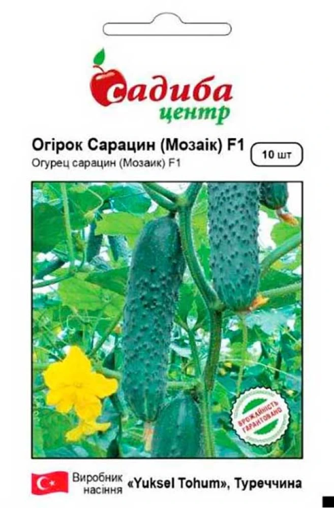 5585160590_ogirok-saratsin-mozaik.webp Огірок Сарацин (Мозаік) F1 10 шт. - Зображення 1