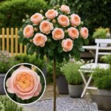 Троянда на штамбі "Джульєтта"