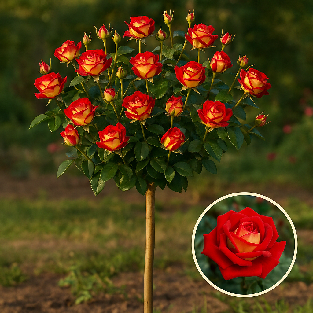 6820397209_troyanda-na-shtambi.png Троянда на штамбі "Нью Фешн" (New Fashion) - Зображення 1