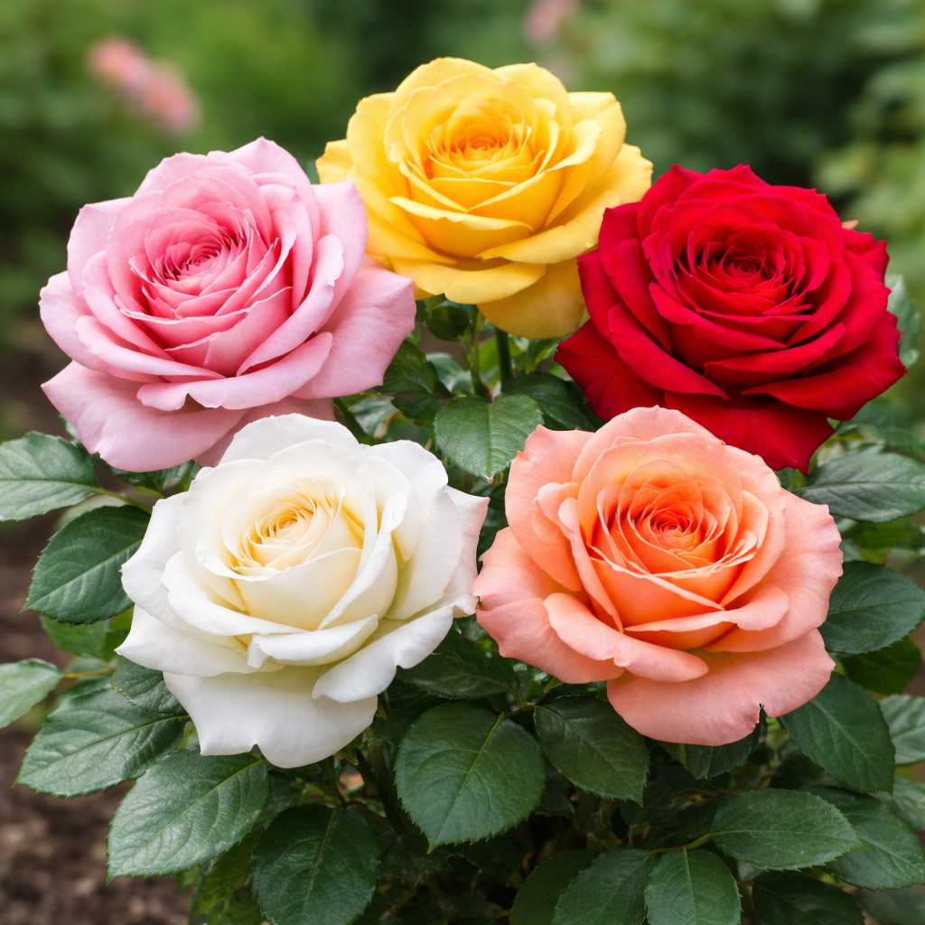 ChatGPT Image 11 мар. 2026 г., 12_43_21 Комплект з 5 чайно/гібридних троянд - Зображення 1